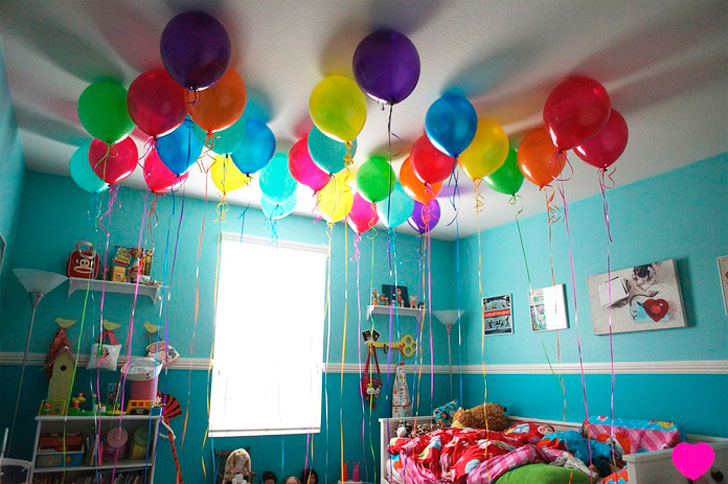детская-комната-украшенная-воздушными-шарами